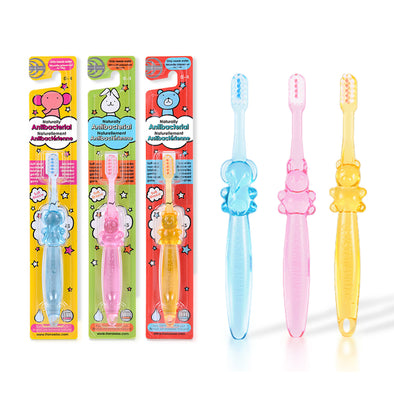 Childrens "No Toothpaste Needed" Toothbrush for ages 0-6 (Baby, Infant, Toddler & Kids) (3 pack) - Thera Wise